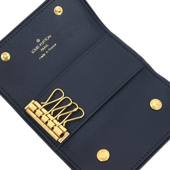 Louis Vuitton Blue Monogram Mini Lin Multicles 4 Key Case - Picture 5 of 12